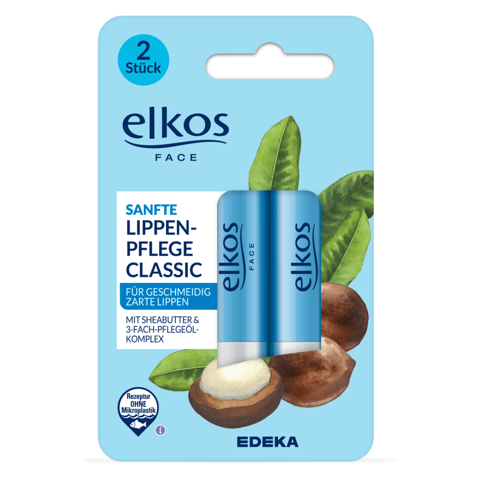 elkos FACE sanfte Lippenpflege Classic 2 Stück Pflege Haut Drogerie Alle Produkte