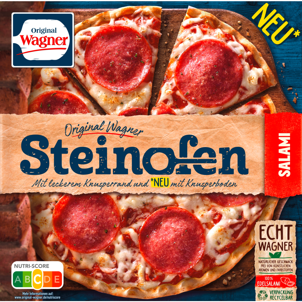 Wagner Steinofen Pizza Salami 320g Pizza & Snack Tiefkühlprodukte