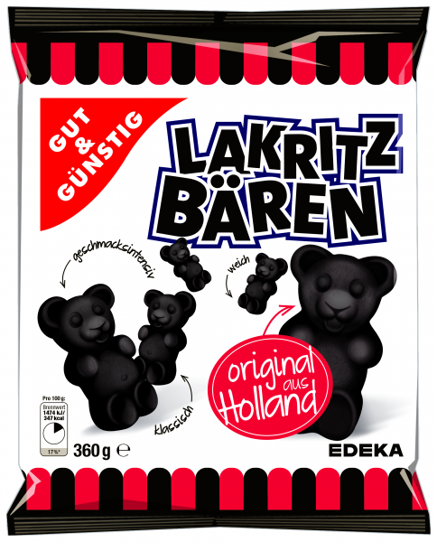 GUT&GÜNSTIG Lakritz Bären salzig 360g