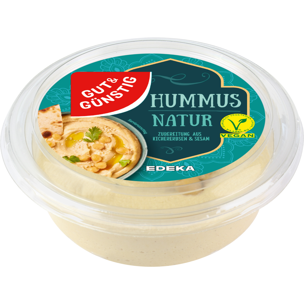 GUT&GÜNSTIG Hummus natur 200 g Brotaufstrich Kühlprodukte Bio