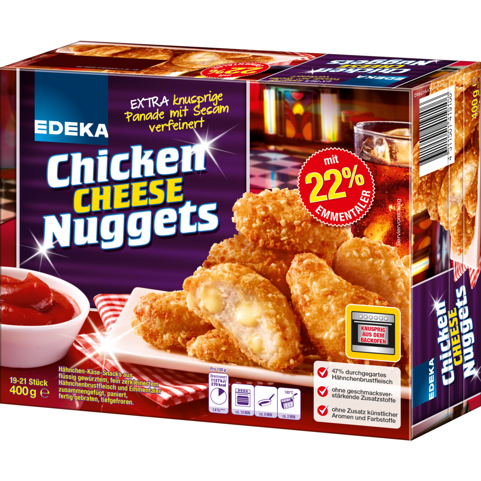EDEKA Chicken Cheese Nuggets 400g Fertiggerichte Tiefkühlprodukte Alle Produkte Online