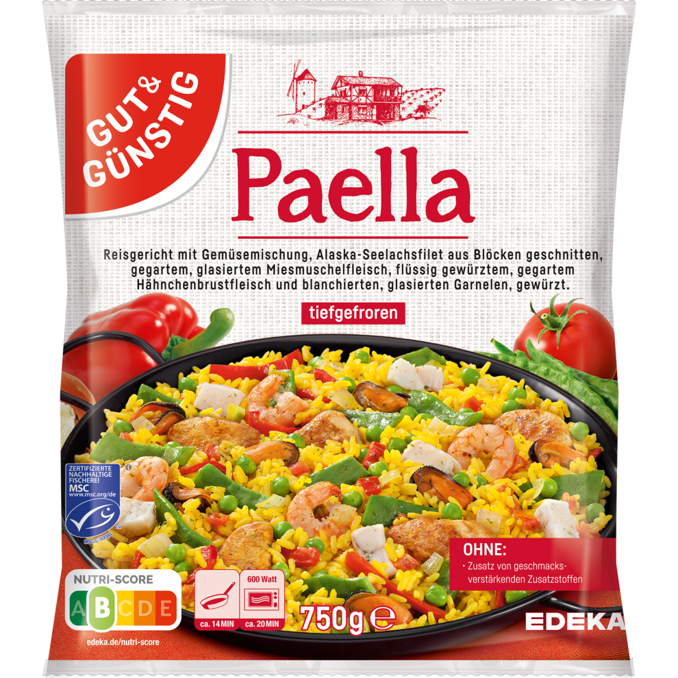 GUT&GÜNSTIG Paella 750 g Fertiggerichte Tiefkühlprodukte Alle