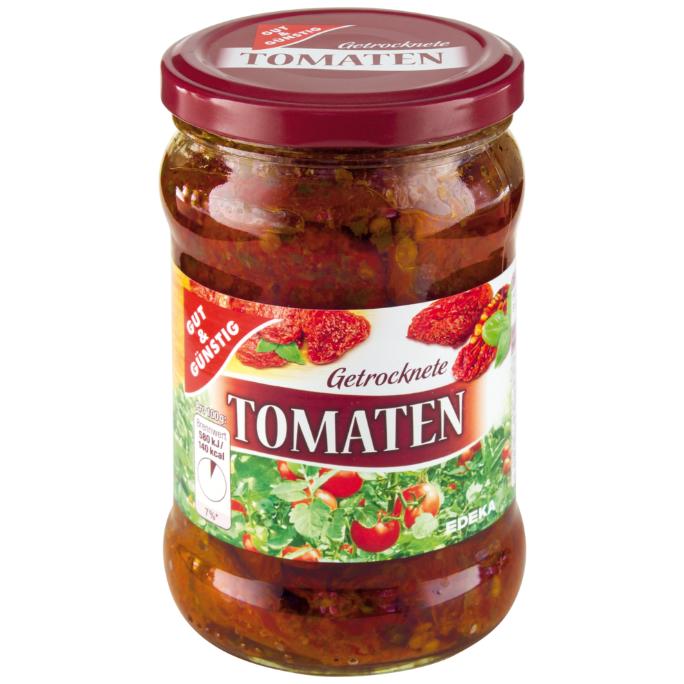 GUT&amp;GÜNSTIG Getrocknete Tomaten in Öl 280g | Gemüsekonserven ...