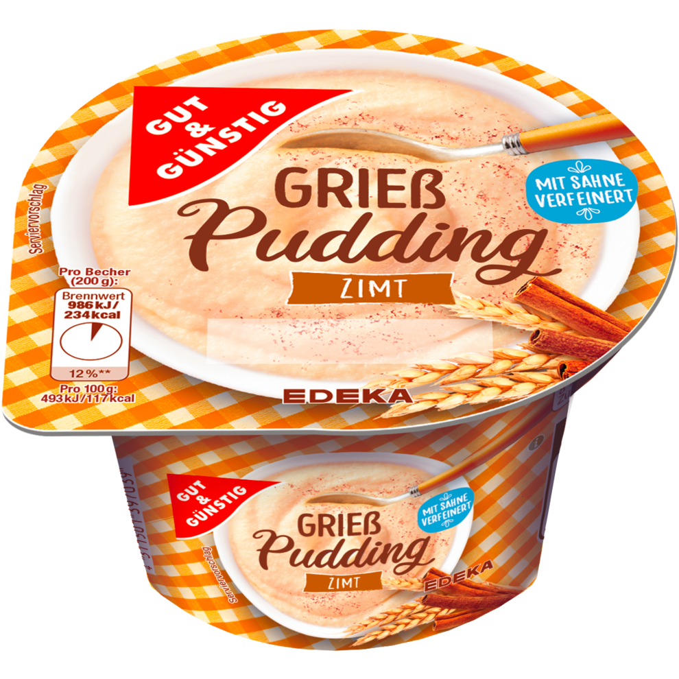 GUT&GÜNSTIG Grießpudding Zimt 175 g Pudding Molkereiprodukte