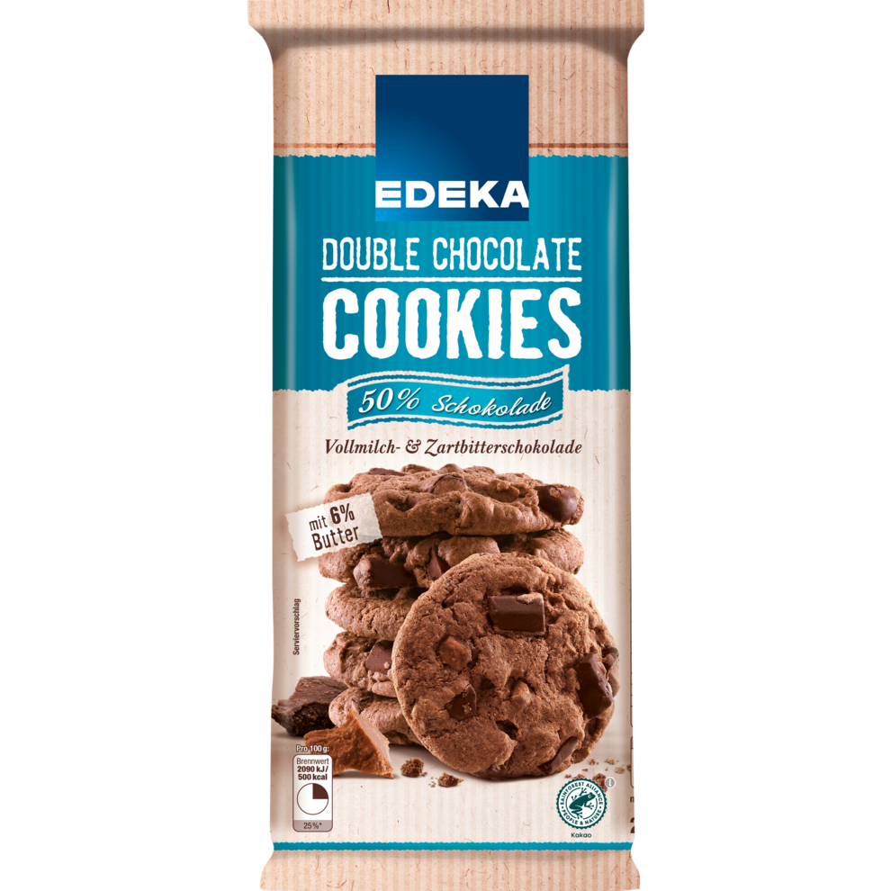 EDEKA Double Chocolate Cookies 200 g Waffeln & Gebäck Süßwaren