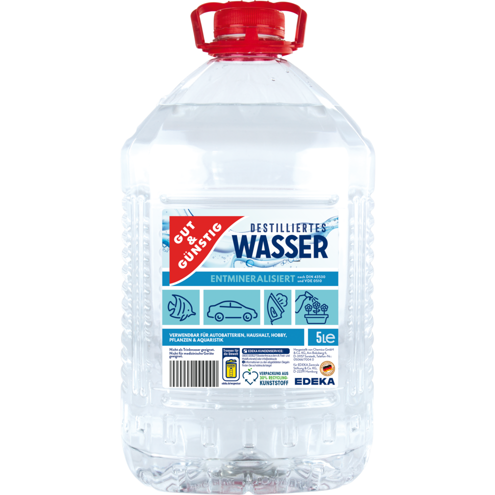 GUT&GÜNSTIG Destilliertes Wasser 5 l, weitere Helfer, Haushaltshelfer, Drogerie, Alle Produkte, Online bestellen