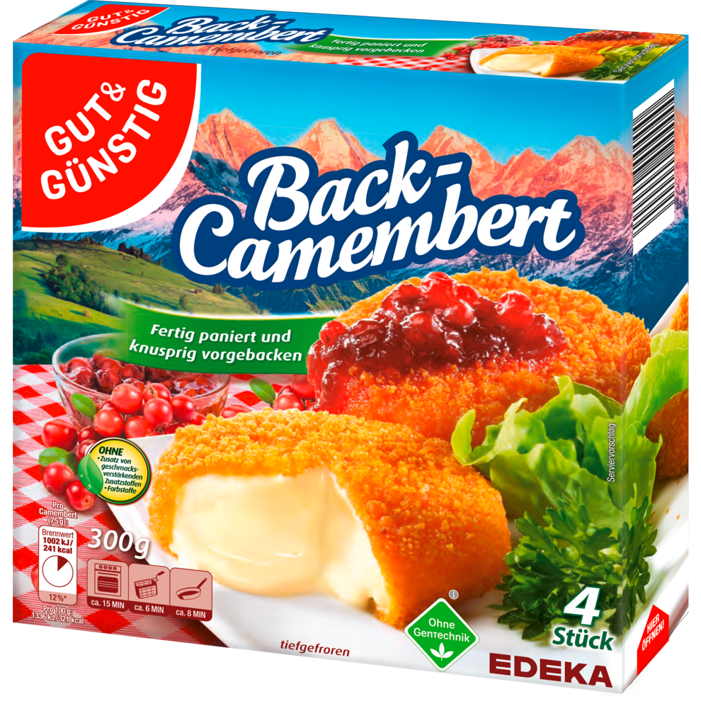 GUT&GÜNSTIG BackCamembert 300 g Pizza & Snack Tiefkühlprodukte Alle Produkte Online