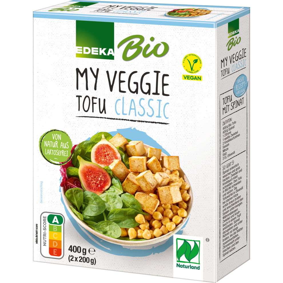 EDEKA Bio My Veggie Veganer Tofu Classic 2 x 200 g = 400 g Burger