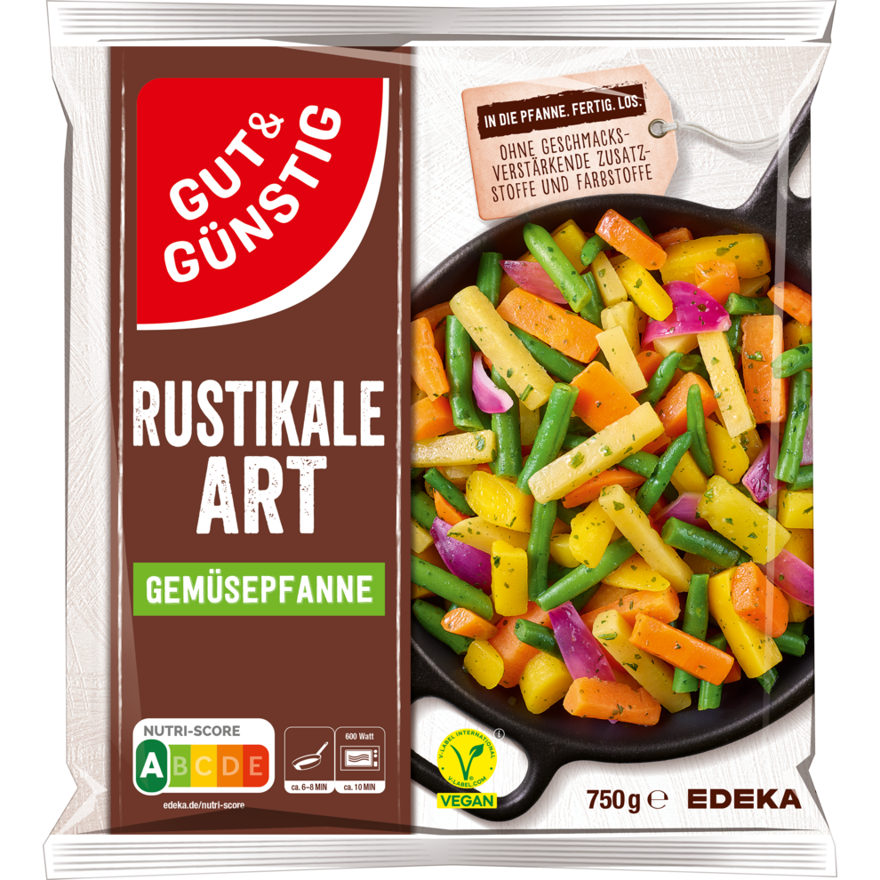 GUT&GÜNSTIG Gemüsepfanne "Rustikale Art" 750 g Obst & Gemüse Tiefkühlprodukte Alle