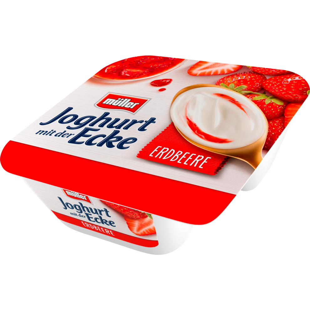 Müller Joghurt mit der Ecke Erdbeer 150g | Fruchtjoghurt &amp; mehr ...