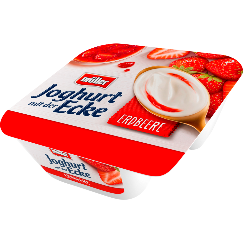 Müller Joghurt mit der Ecke Erdbeer 150g Fruchtjoghurt & mehr Molkereiprodukte Müller Joghurt mit der Ecke Erdbeer 150g Fruchtjoghurt & mehr Molkereiprodukte