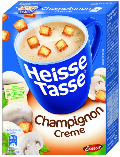 Heiße Tasse Champignoncreme, 42g | Fertiggerichte ohne Kühlung