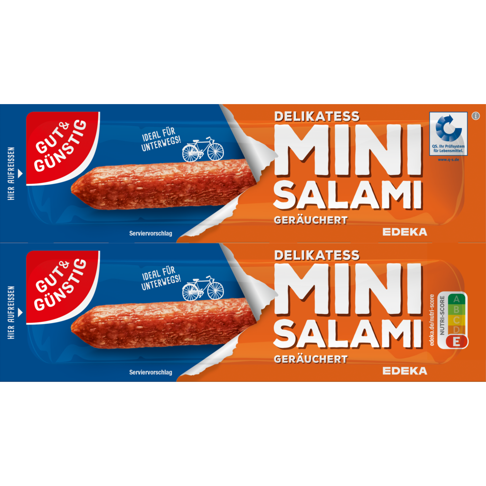 GUT&GÜNSTIG Mini Salami 2er Pack 50 g Salami Wurst Kühlprodukte