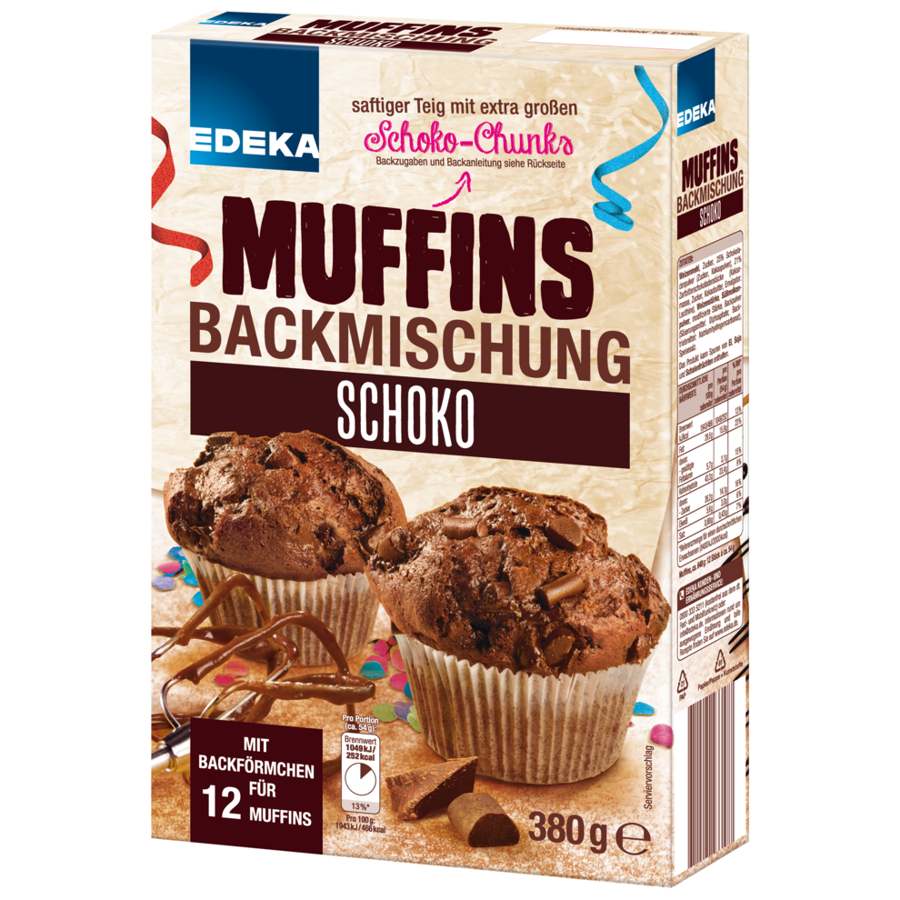 Edeka Muffins Backmischung Schoko 380 G Backmischungen Backen Lebensmittel Alle Produkte Online Bestellen Konsum Leipzig 