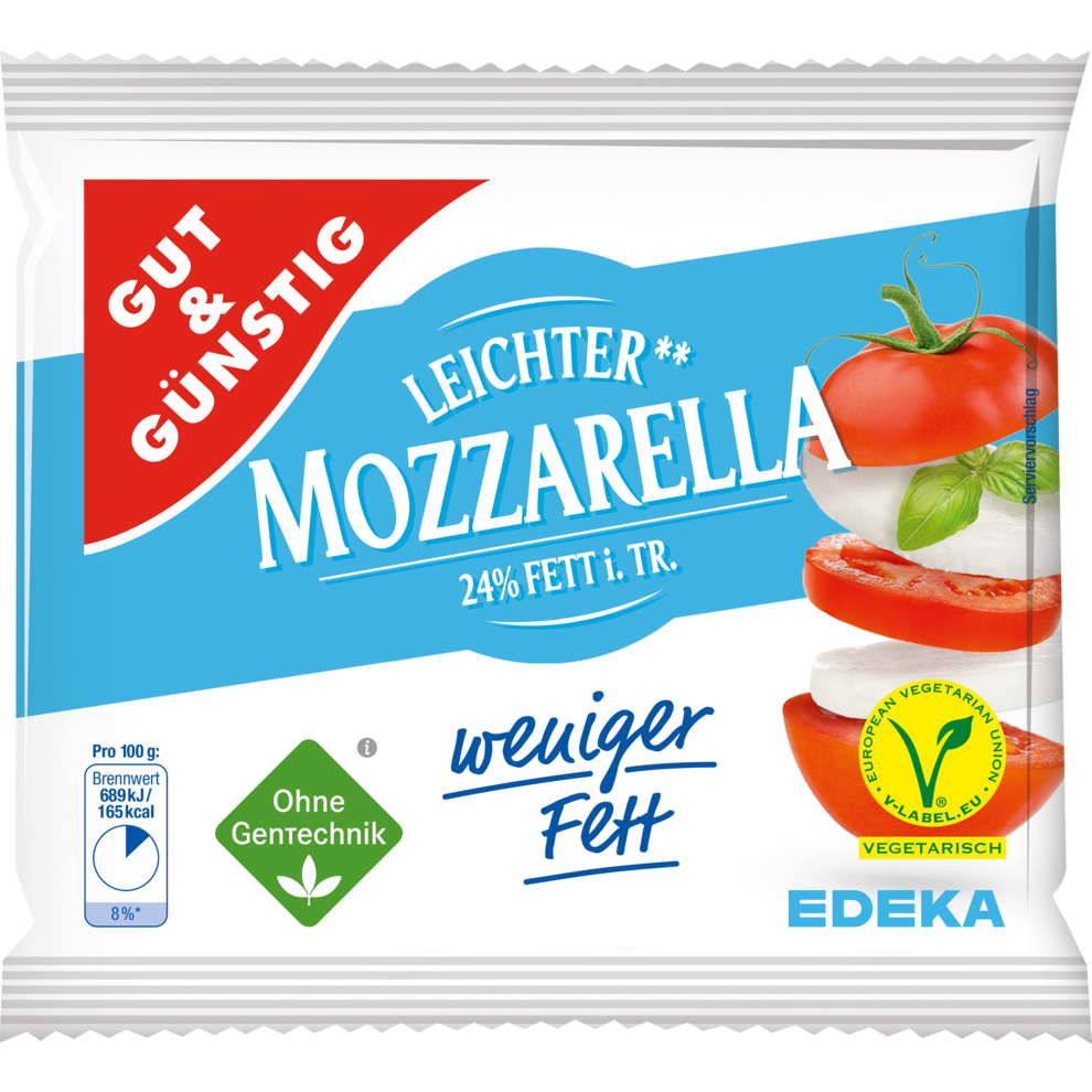 GUT&GÜNSTIG Mozzarella 24 Fett absolut 125 g Mozzarella & Burrata