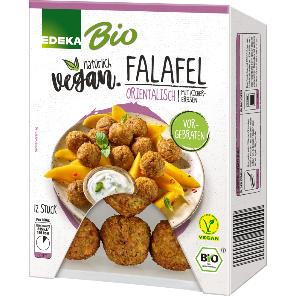 EDEKA Bio Vegane Falafel orientalisch 200 g Burger, Bratwurst, Tofu