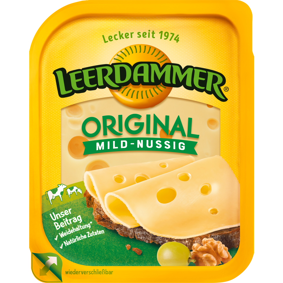 Leerdammer Original Scheiben 45 % Fett i. Tr. 140 g | Schnittkäse 