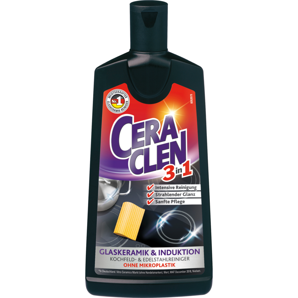 Ceraclen 3 in 1 Glaskeramik & Induktion Reiniger 200 ml Spül und