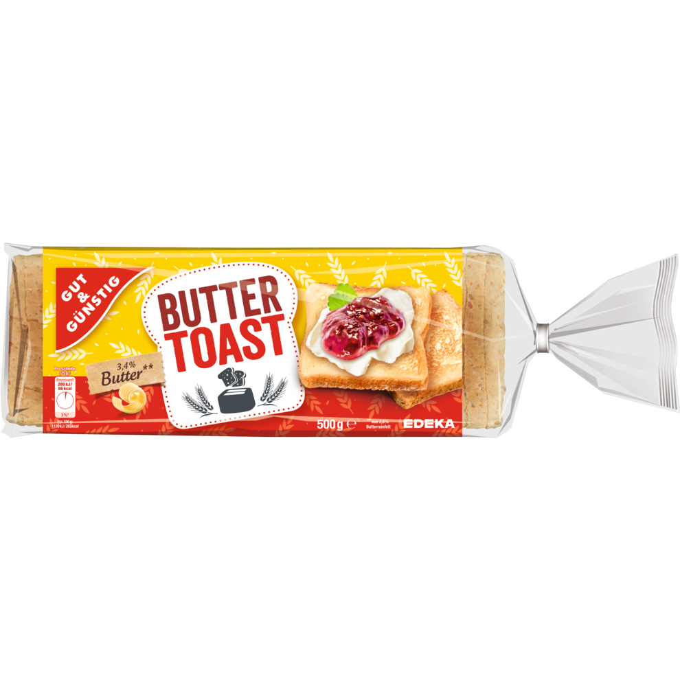 GUT&GÜNSTIG Buttertoast 500 g Toast & Weißbrot Brot & Brötchen