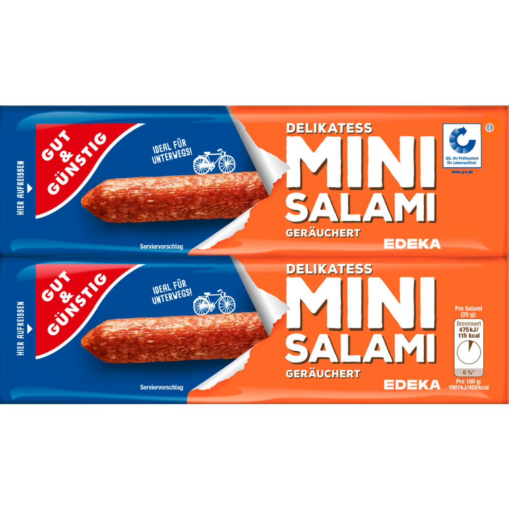 GUT&GÜNSTIG Mini Salami 2er Pack 50 g Salami Wurst Kühlprodukte Alle Produkte Online