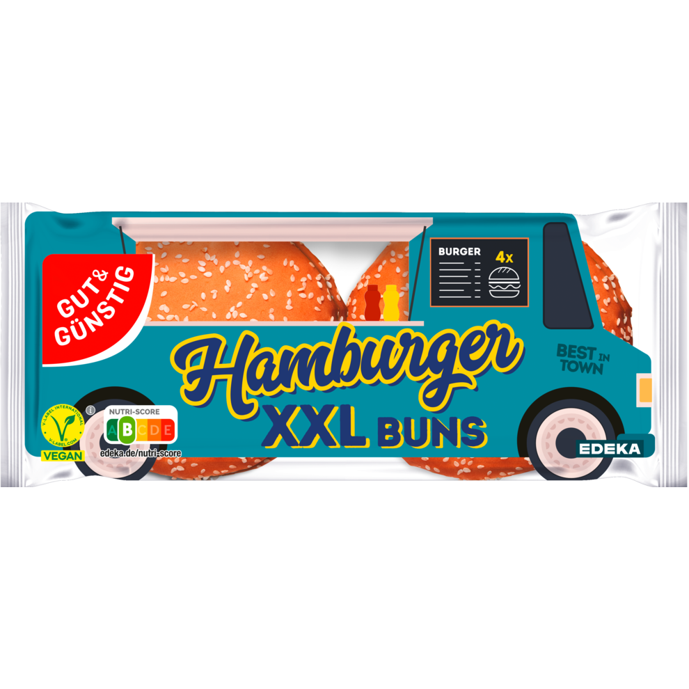 | | mit g Brot Konsum | | & Buns Hamburger Backwaren Hamburger | GUT&GÜNSTIG Co. 300 bestellen Sesam Alle & Online & Brot | XXL Brötchen Leipzig Bagels, Produkte