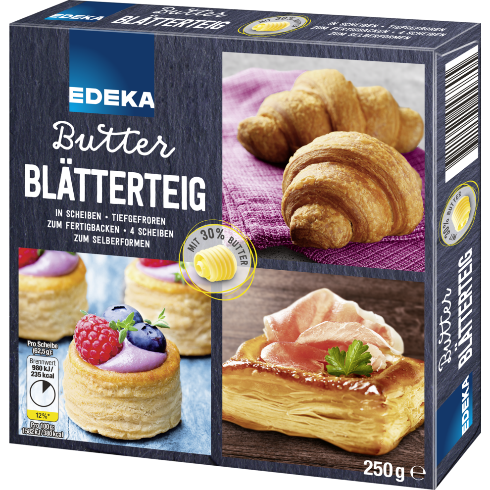 EDEKA Butterblätterteig 250 g Backwaren Tiefkühlprodukte Alle