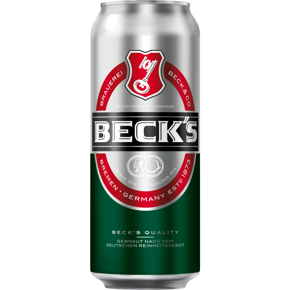 Beck's Spitzen-Pilsener Bier Krug Bierhumpen Henkel Klar Bremen 0,5 l Gastro NEU 