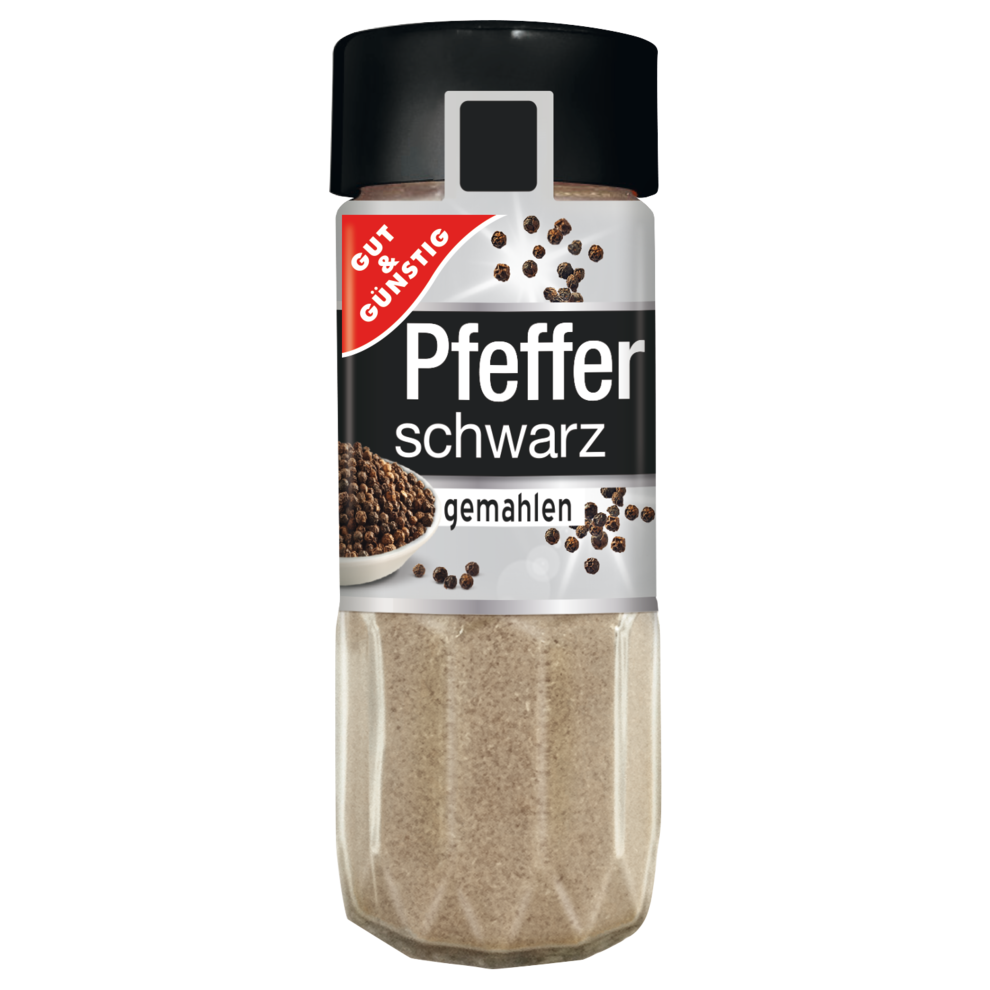 GUT&GÜNSTIG Pfeffer schwarz 50 g | Gewürze & Gewürzmischungen | Essig ...